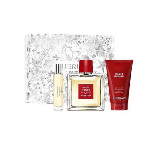 Guerlain Habit Rouge De Guerlain Paris EDT Gift Set For Him 100ml / 3.3oz