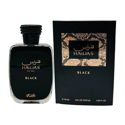 Rasasi Hawas Black EDP For Him 100 ml / 3.33 Fl. oz.