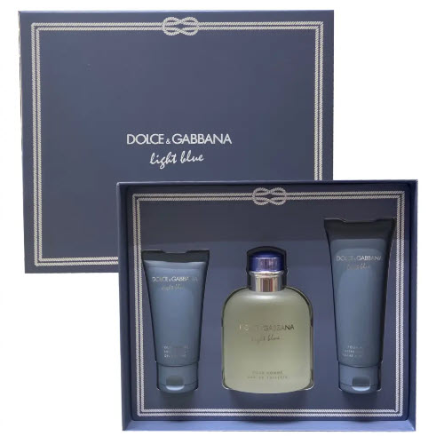 Dolce & Gabbana Light Blue Pour Homme 3pcs Gift Set EDT For Him 