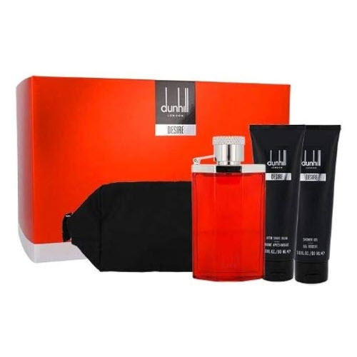 Dunhill Desire Red 3pcs Gift Set For Him With Travel Bag