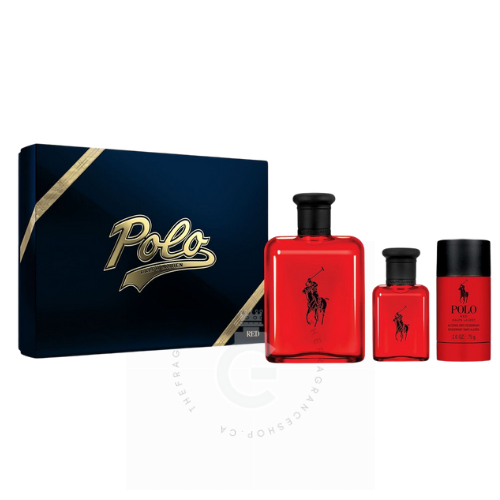 Ralph Lauren Polo Red EDT for Him 3 Piece Gift Set