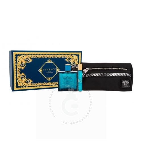 Versace Eros EDP 3Pcs Travel Gift Set For Him 