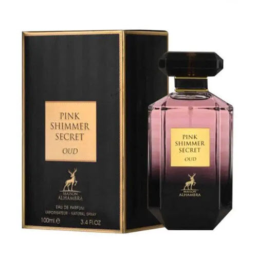 lattafa alhambra Pink Shimmer Secret Oud EDP For Her 100ml / 3.4oz