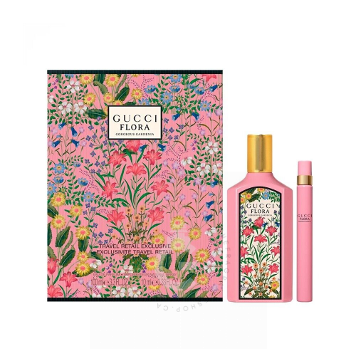 Gucci Flora Gorgeous Gardenia EDP Travel Set For Her Flora Gorgeous Gardenia